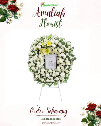 Krans Bunga Duka Cita di Peliatan